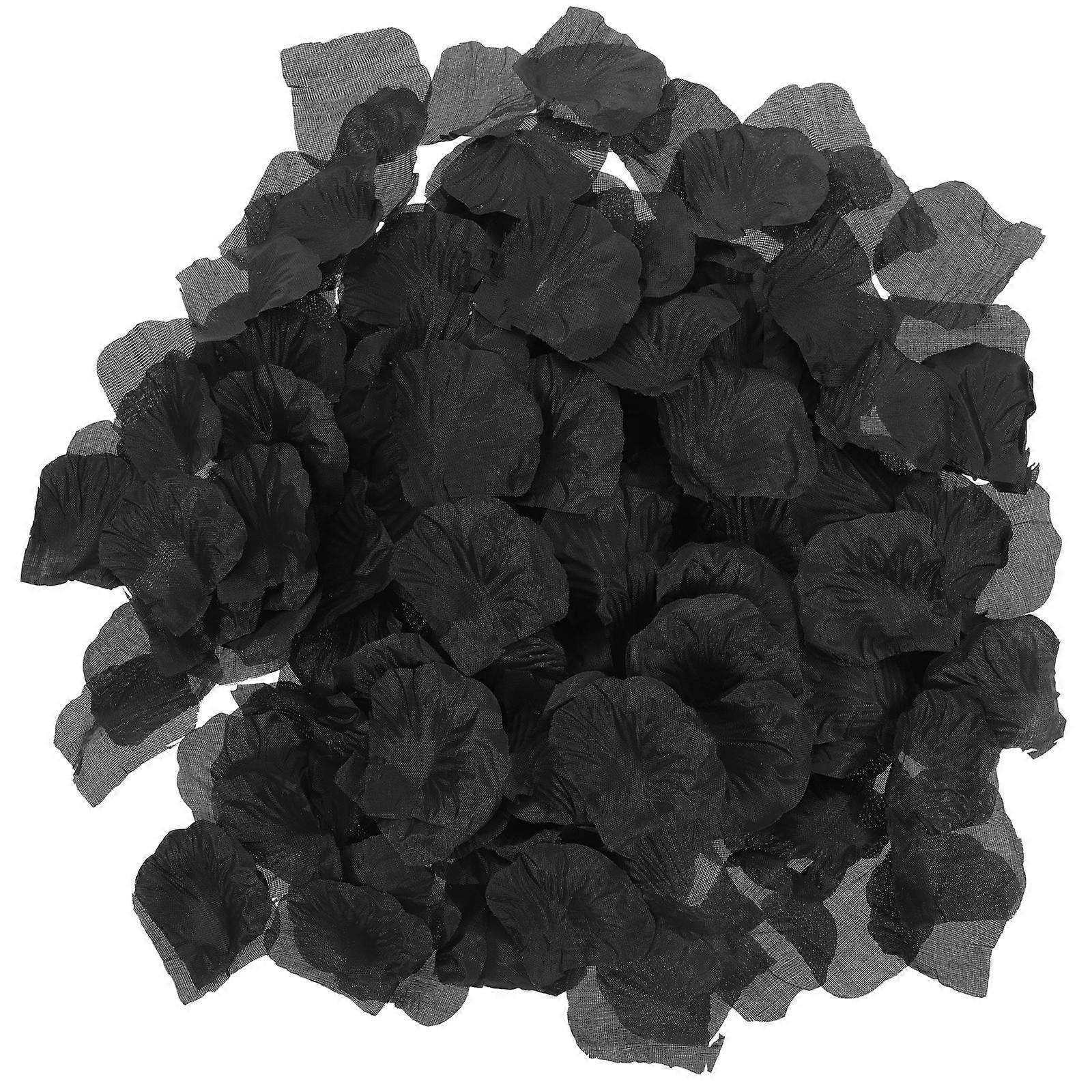 Artificial Roses Flower Petals 1500Pcs For Decorative Uses In Weddings Parties And Celebrations Black Color Versatile Function