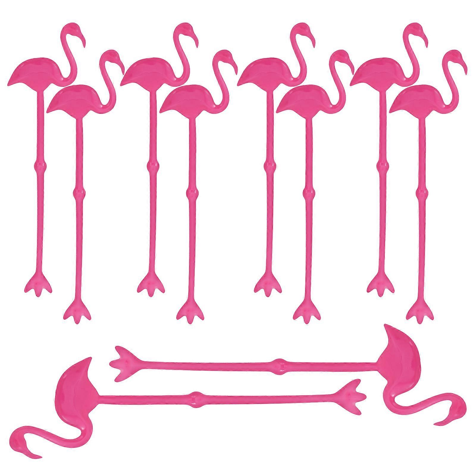 Swizzle Sticks Flamingo Design for Stirring 12Pcs Rosy Drink Muddler
