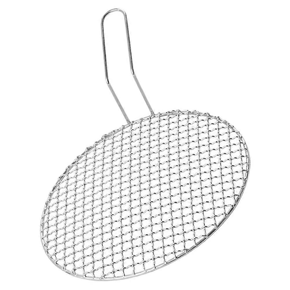 2Pcs Stainless Steel Barbecue Mesh Grill Net with Handle for Easy Grilling