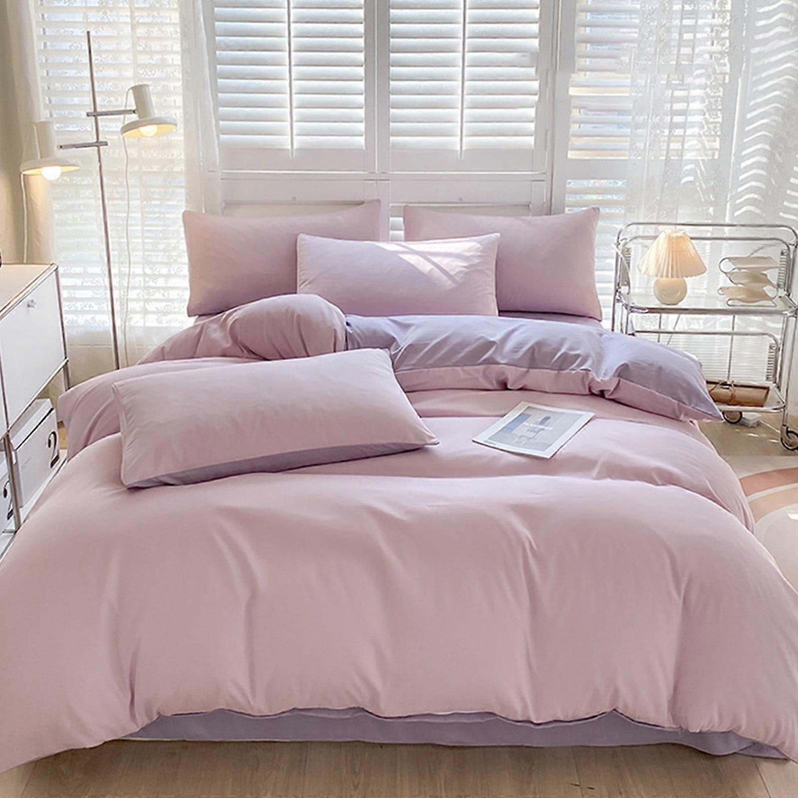 Comefolife Queen Comforter Set - 4PC White Bed in a Bag, Pintuck Pinch Pleat, Comforter, Flat Sheet, 2 Pillowcases