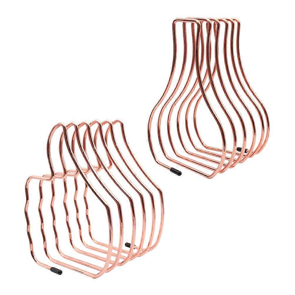 Creative Bookends Iron Book Fixators for 4Pcs Rose Gold Bookshelf