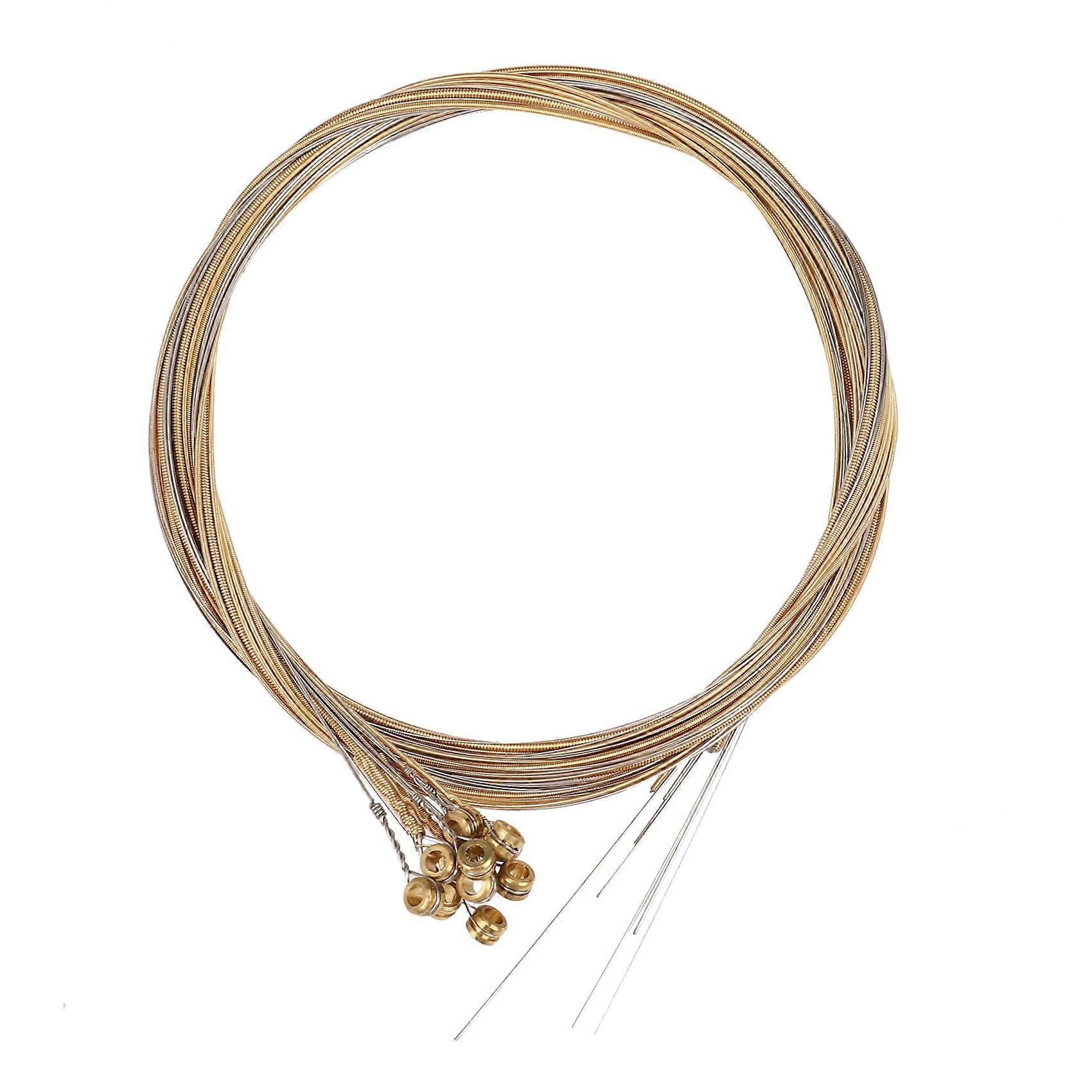 12 stk. gitarstrenger i rustfritt stål, erstatningssett med 12 strenger for gitardeler og tilbehør