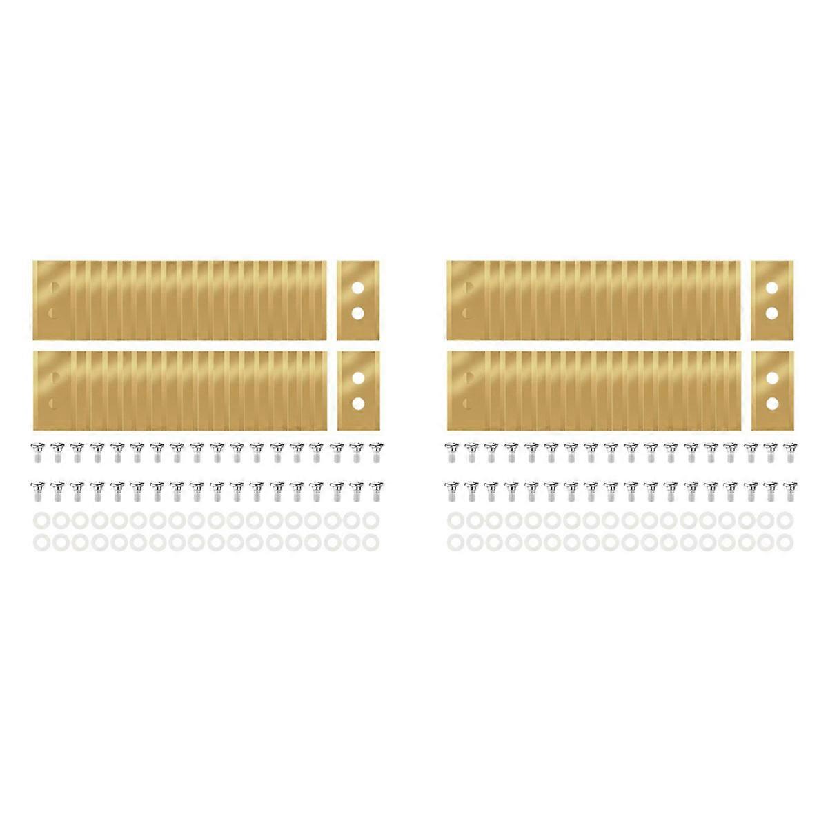 60Pcs Replacement Blades Compatible for Luba & Yuka All Series, Titanium Replacement Robotic Lawnmow