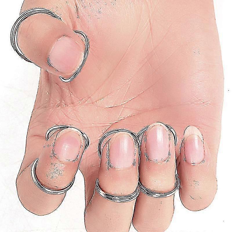 8pcsギターフィンガーピックセット-ステンレス鋼-