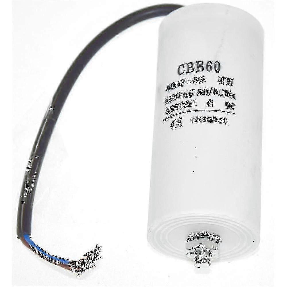 Universal 40uf Capacitor With 22cm Cable Connectors TY