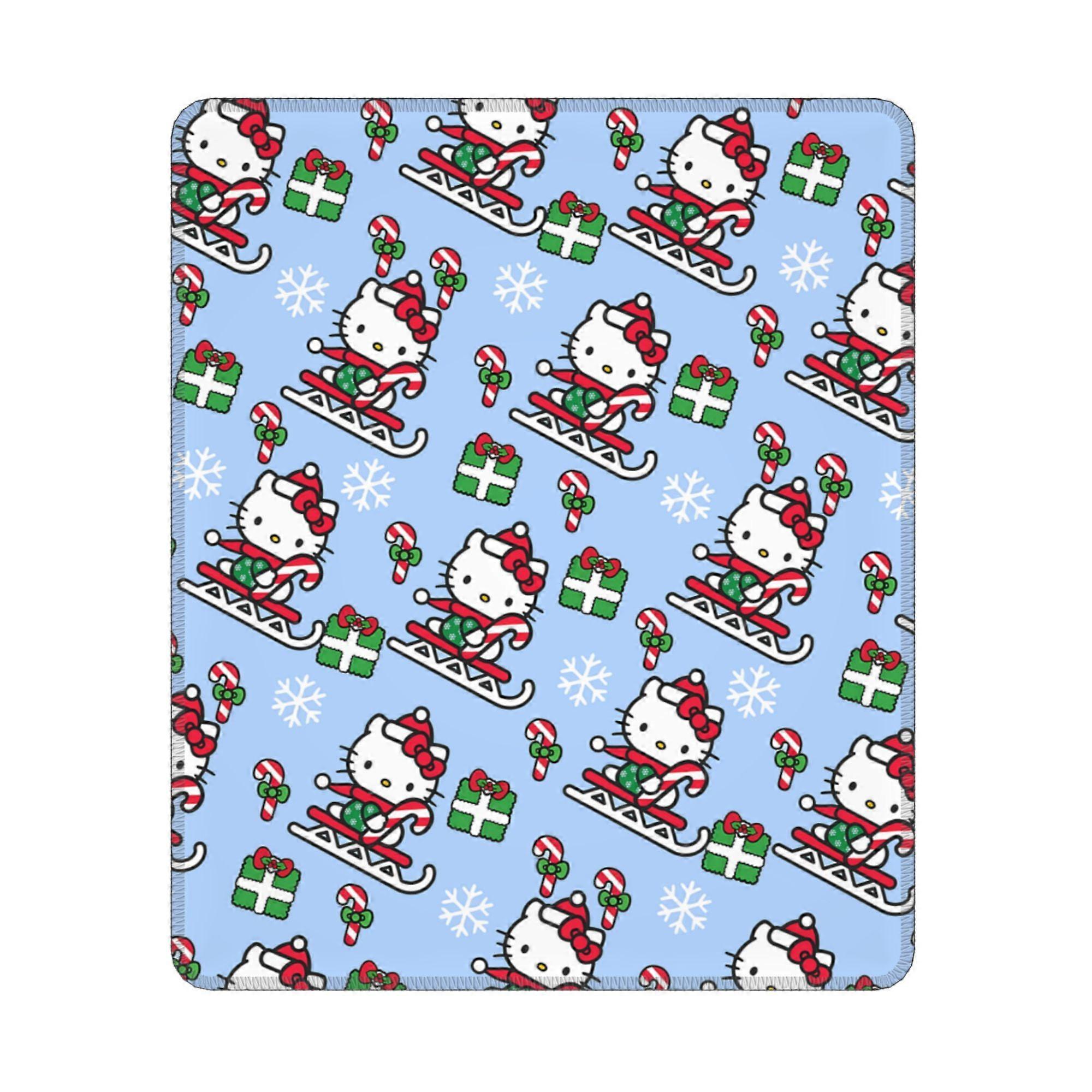 Hello Kitty Anti-slip Rubber Mouse Pad Square Waterproof Desk Pad Suitable for Desktop Decoration Desk Accessories 10x12in (Horizontal)