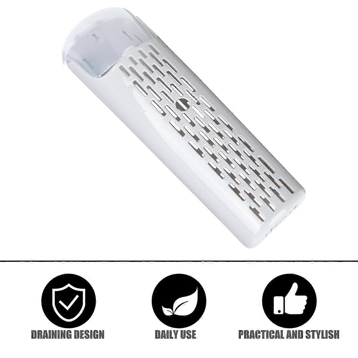 Chopsticks Holder Rack Wall Mounted Drainage Function Grey 1Set