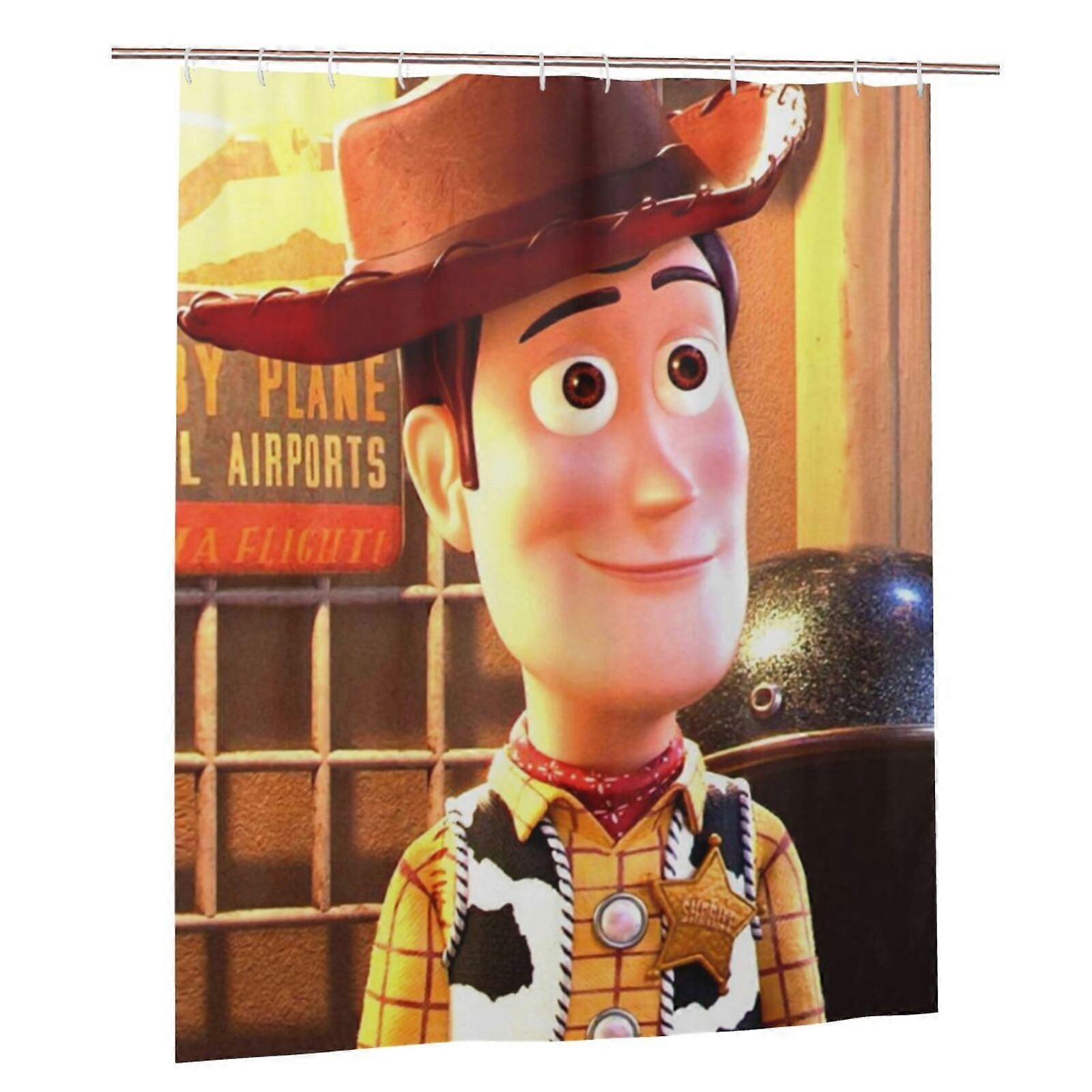 Rideau de douche Toy Story 72 x 72 pouces, imperméable, résistant à la moisissure, motif patchwork, taille unique