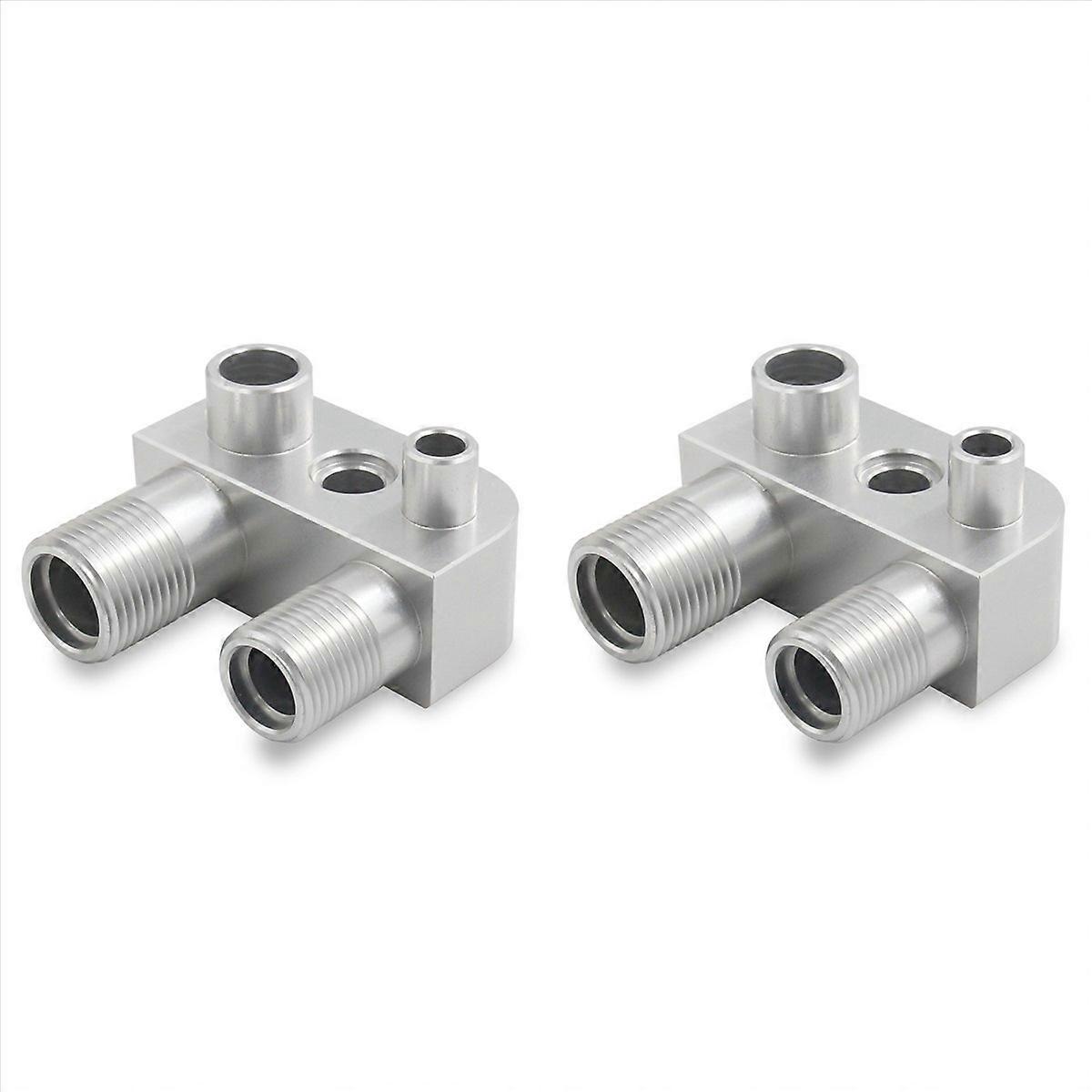 2X for LSX LS3 Engine Swap Conversion A/C Line Compressor Adapter Fitting, AC Compressor Aluminum Ad