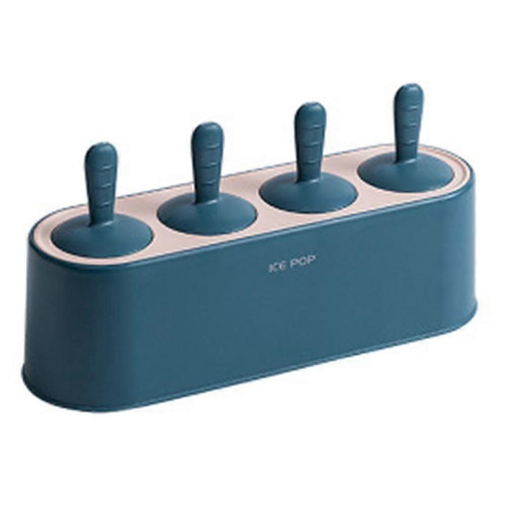 4 Grid Popsicle Molds, Ice Mold Silicone With Drip Protection Reusable Pop Mold Diy Popsicle Mold Set