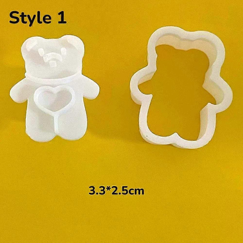 Cartoon Bear Cookie Cutters DIY Bakery Tools and Accessories Baking Stamp