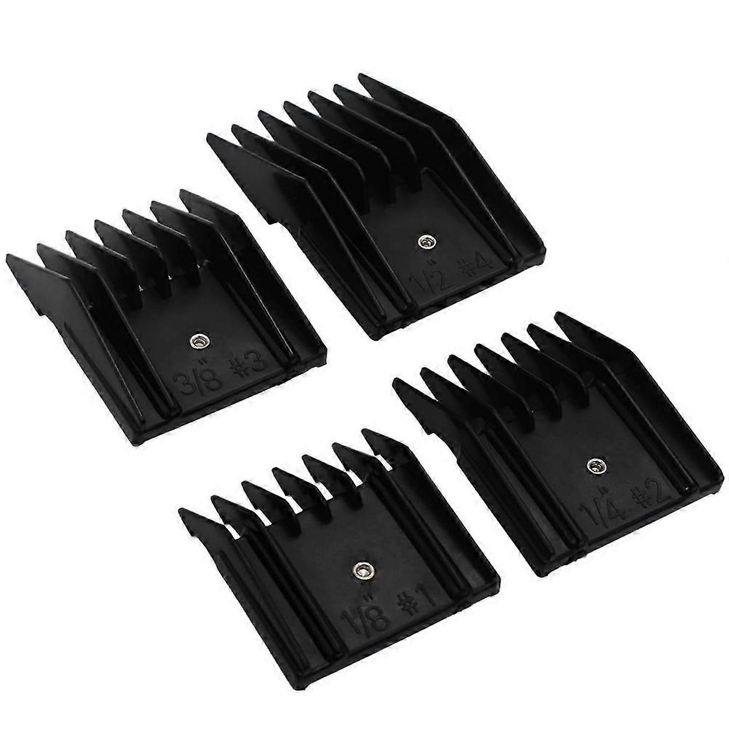 4 Pieces Professional A5 Style Hair Clipper Attachment Guard Guide Cutting Combs Set Compatible Oste