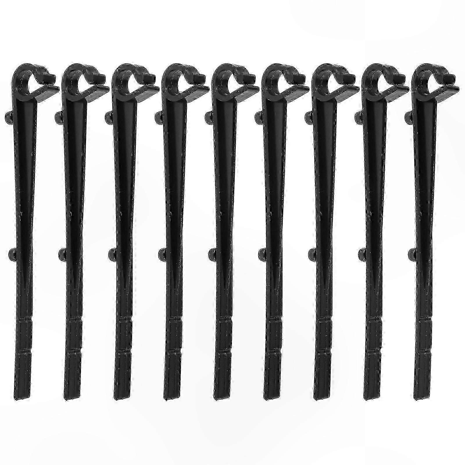 20pcs Black Plastic Gutter Guard Clips, Gutter Hook Fixing Clips for Various Gutter Guard Styles, 15.60X2.40X0.90CM