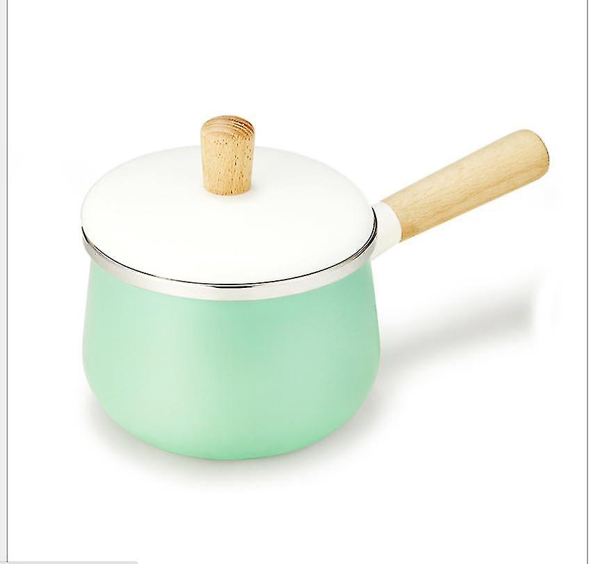 Casserole Dishes Cooking Pot Milk Instant Noodle Pot Soup Stock Porridge Pots Wooden Handle Open Flame Green