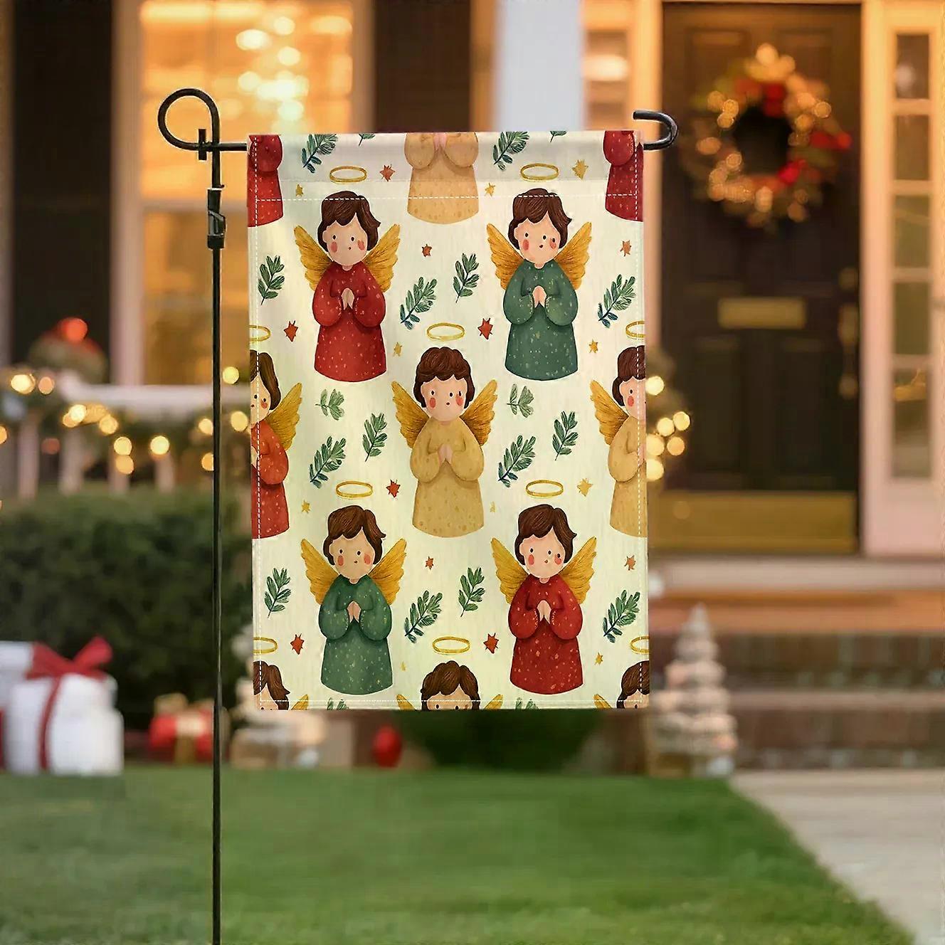 Christmas Sea Pattern Double Sided Linen, 12x18 Inches, Home Outdoor Yard Holiday Party Decorations (Flag Pole Not Included)