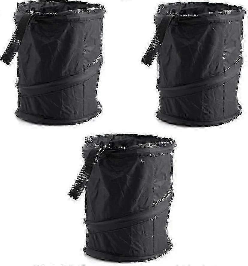 3 X Car Trash Can Foldable Trash Can Car Trash Bag Polyester Car Trash Can For Garbage Storage And Collection