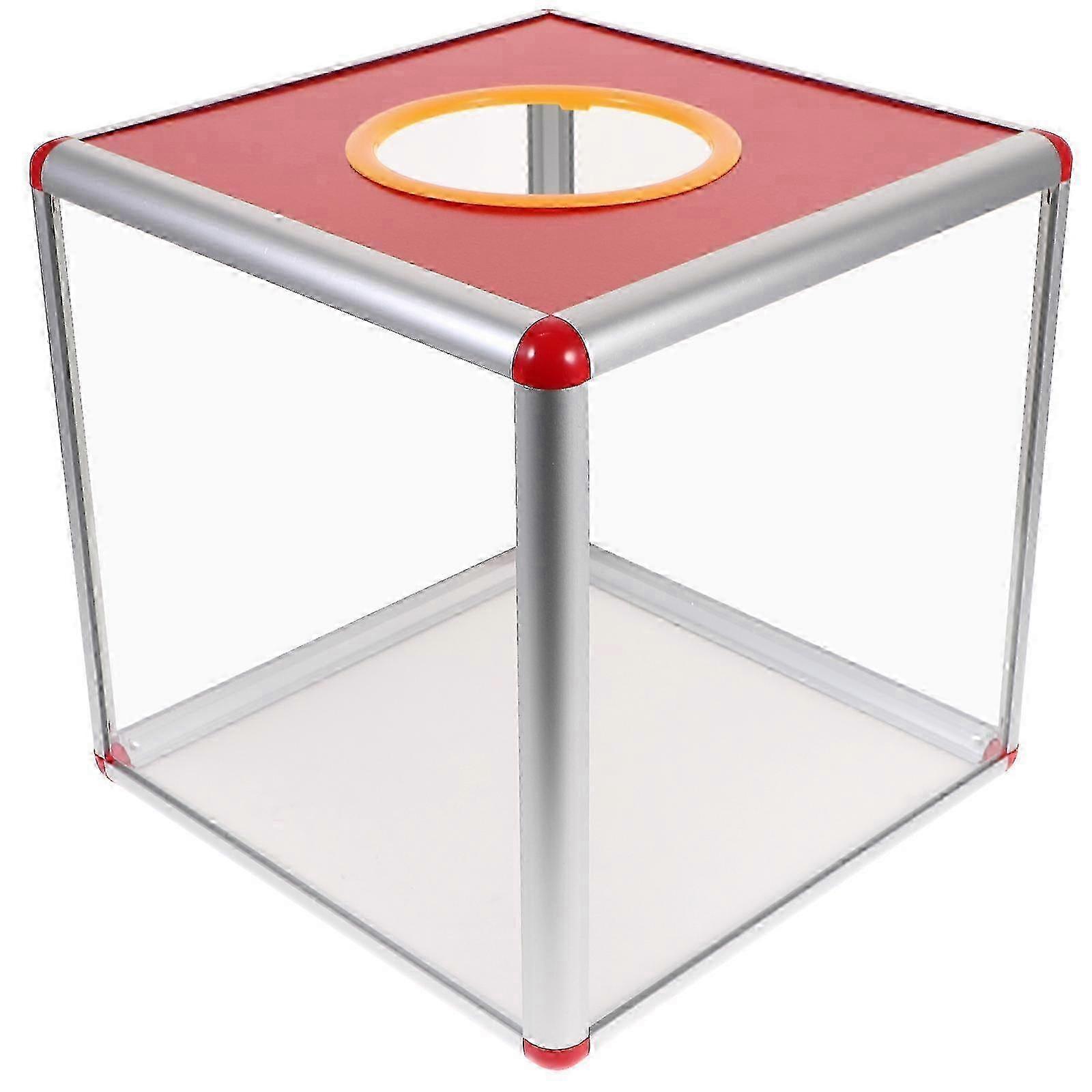 New Fundraising Donation Box Charity Square Box Storage Case for Collecting Voting Contest