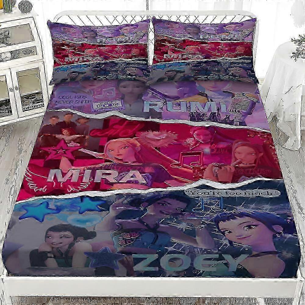 New Demon Hunters Bedding Set Demon Hunters Fitted Sheet Set 2025