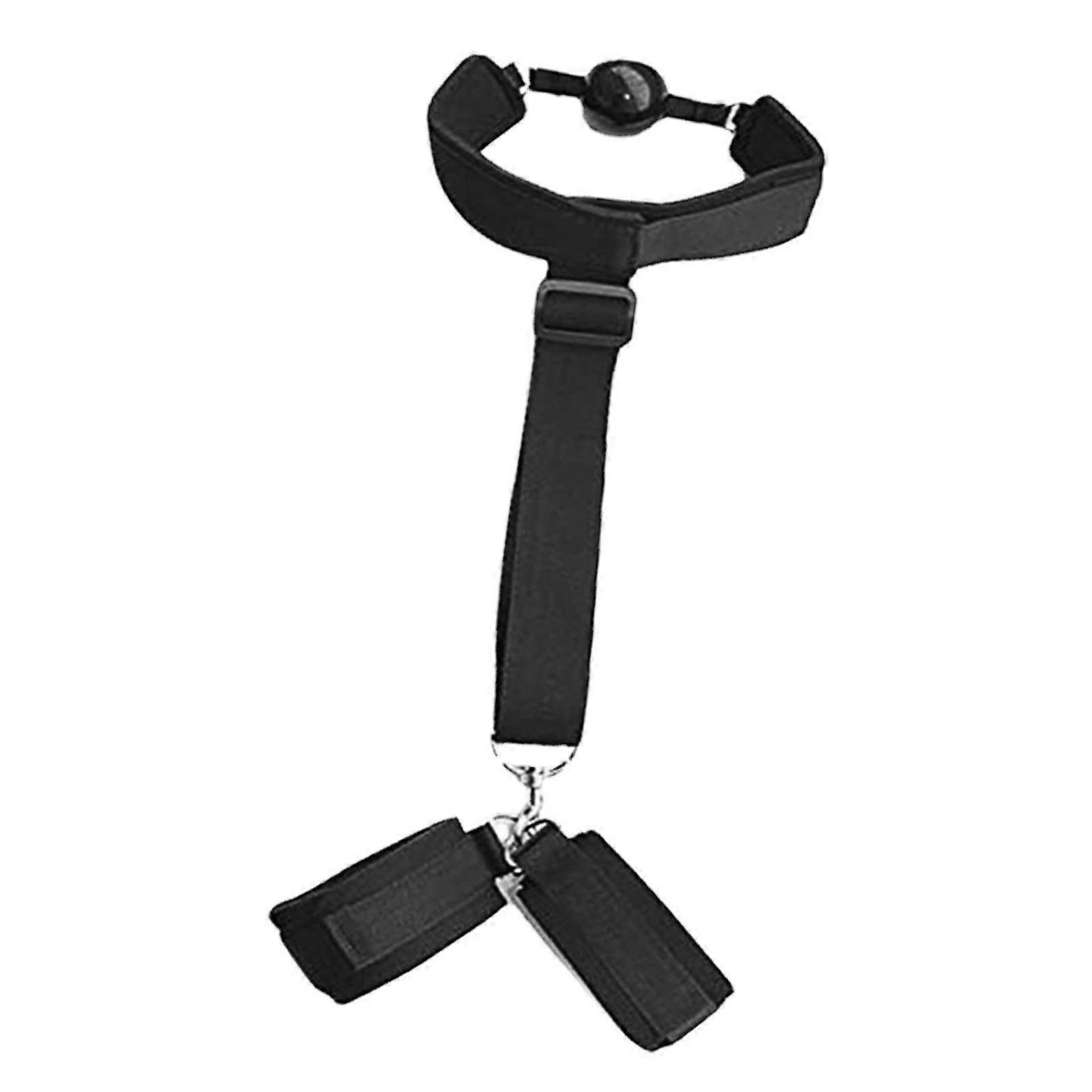 带口球尼龙带手铐手铐口塞约束工具女性成年夫妇黑色