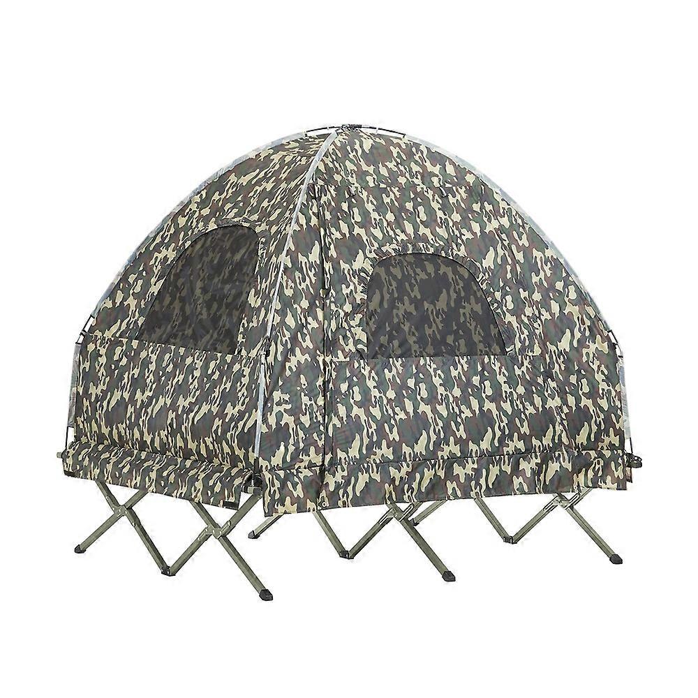 2 Person Foldable Camping Tent Bunk Bed Double Tent with Carrying Bag Tent Practical with Carrying Bag 4-in-1 Tent Practical,SoBuy OGS61-L-TN