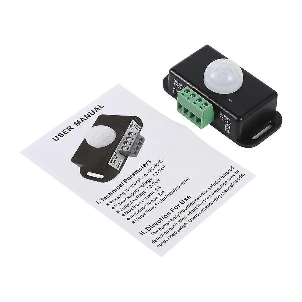 DC 12V/24V Body Security Infrared PIR Motion Sensor Detector Switch for LED Light Strip