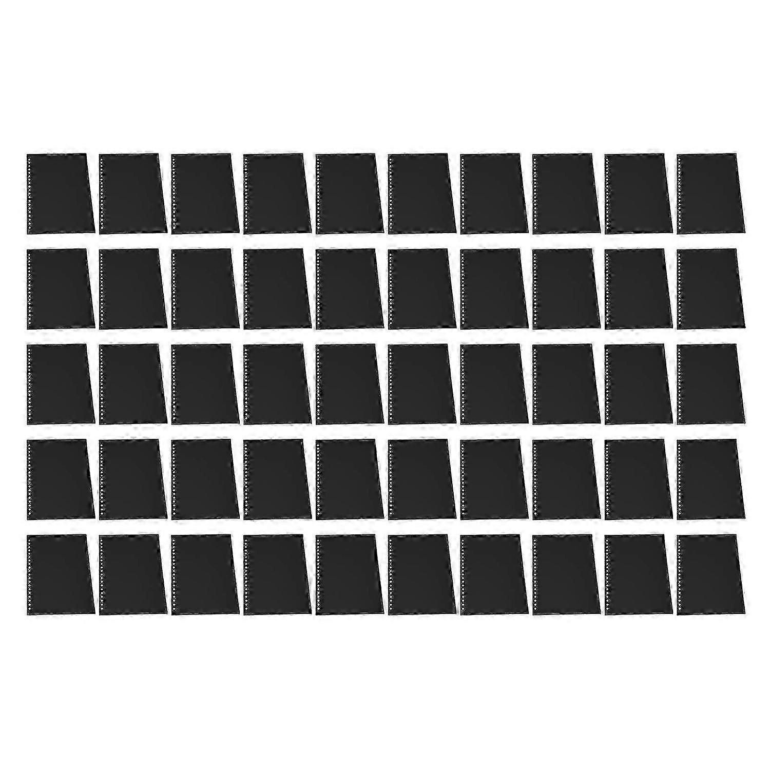 50Pcs Sheet Protector Paper Binding Cover Matte A5 20 Holes PP Plastic for Presentation Black