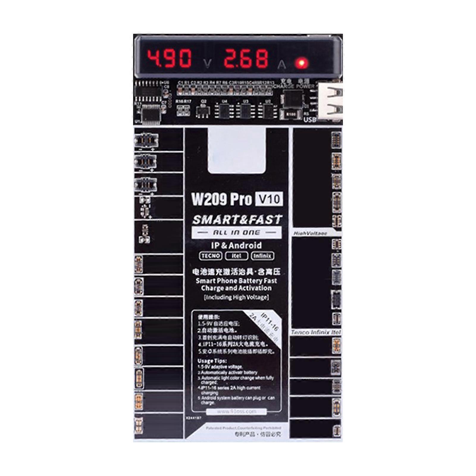 Advanced Battery Activation Tester and Testing Board With Real Time Monitoring for Multiple Phone Models Quick Charging Multicolor