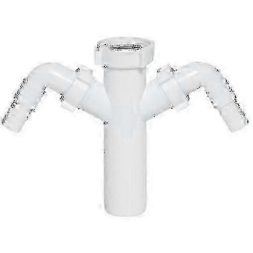 Drain Waste Trap Pipe Connector 1 1/2" Bsp X 40mm With Double Dishwasher Input