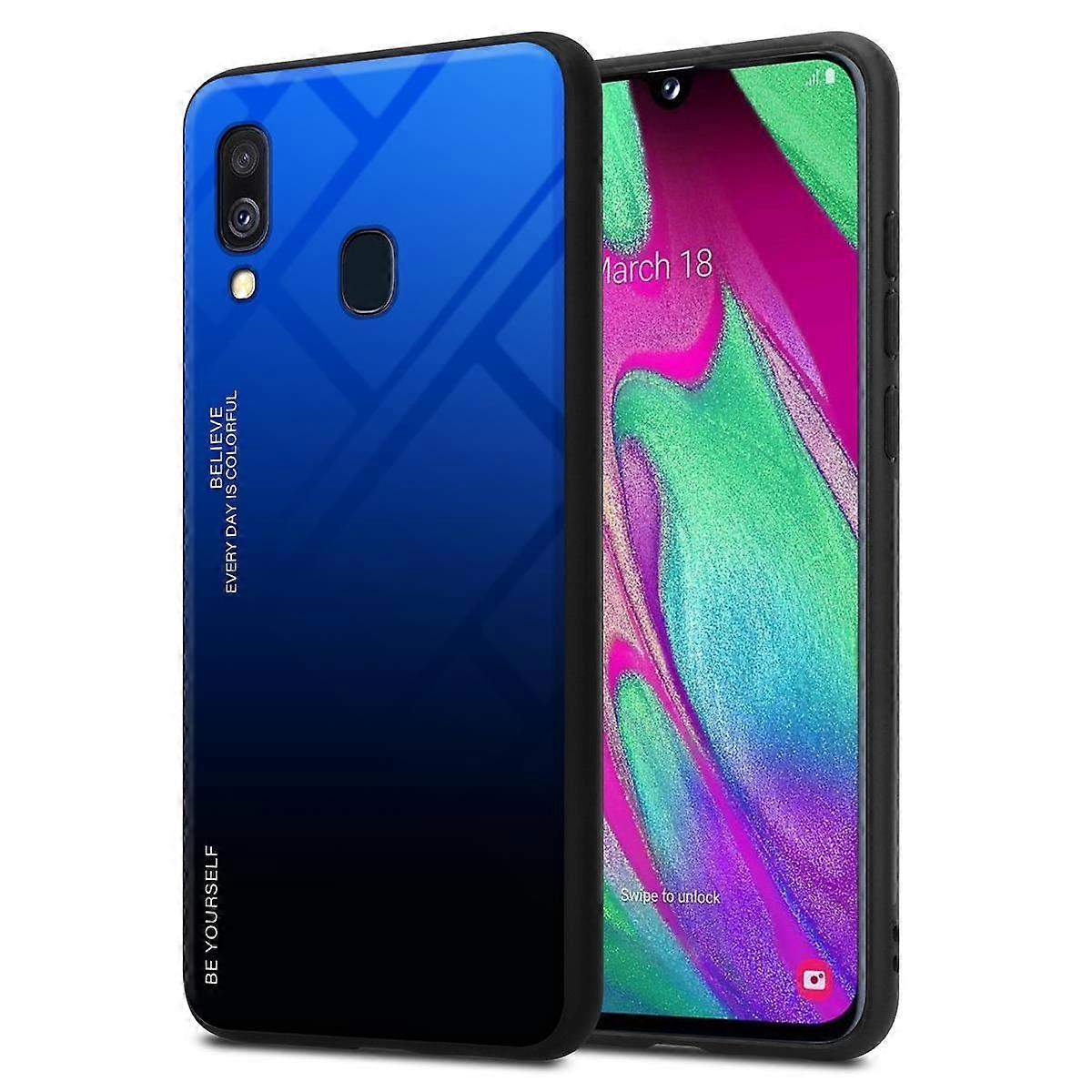 Θήκη Samsung Galaxy A40 TPU - Πίσω κάλυμμα με προστατευτικό γυαλί - Δίχρωμο