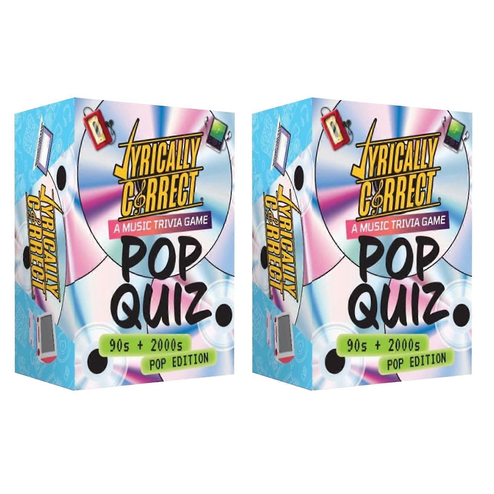 90s & 2000s Music Trivia Card Game - Pop Songs Quiz Game Lyric Challenge for Party & Family Nights