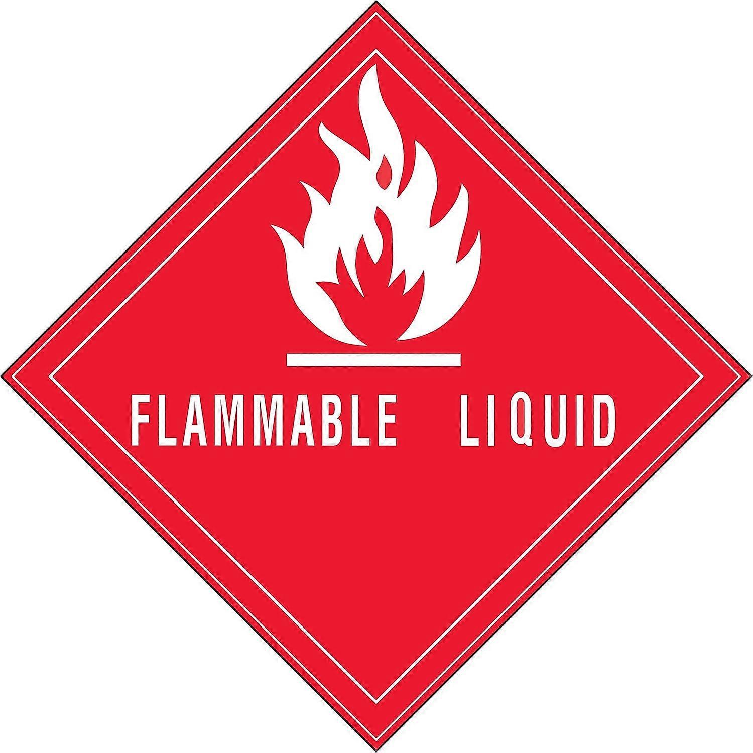 Tape Logic Labels, "Flammable Liquid", 4" x 4, Red/White, 500/RL (DL5780)