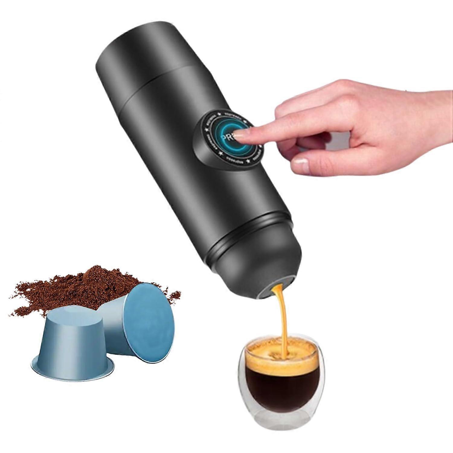 Portable Espresso Machine 18Bar Electric Coffee Maker for Travel Camping RV Home Office Compatible with Pods