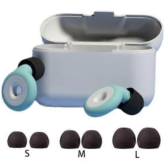 1 Pair Noise Reduction Ear Plugs with Ear Tips NRR 25dB Super Soft Silicone Reusable Hearing Protection Work Study Sleeping Earplugs