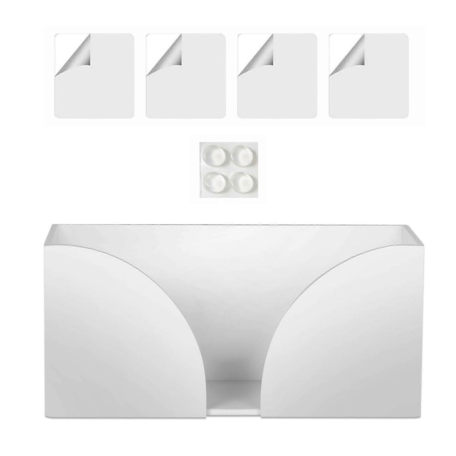 Practical Paper Towel Stand For Kitchens Countertop Acrylic Nonslip Design Easy Access  White