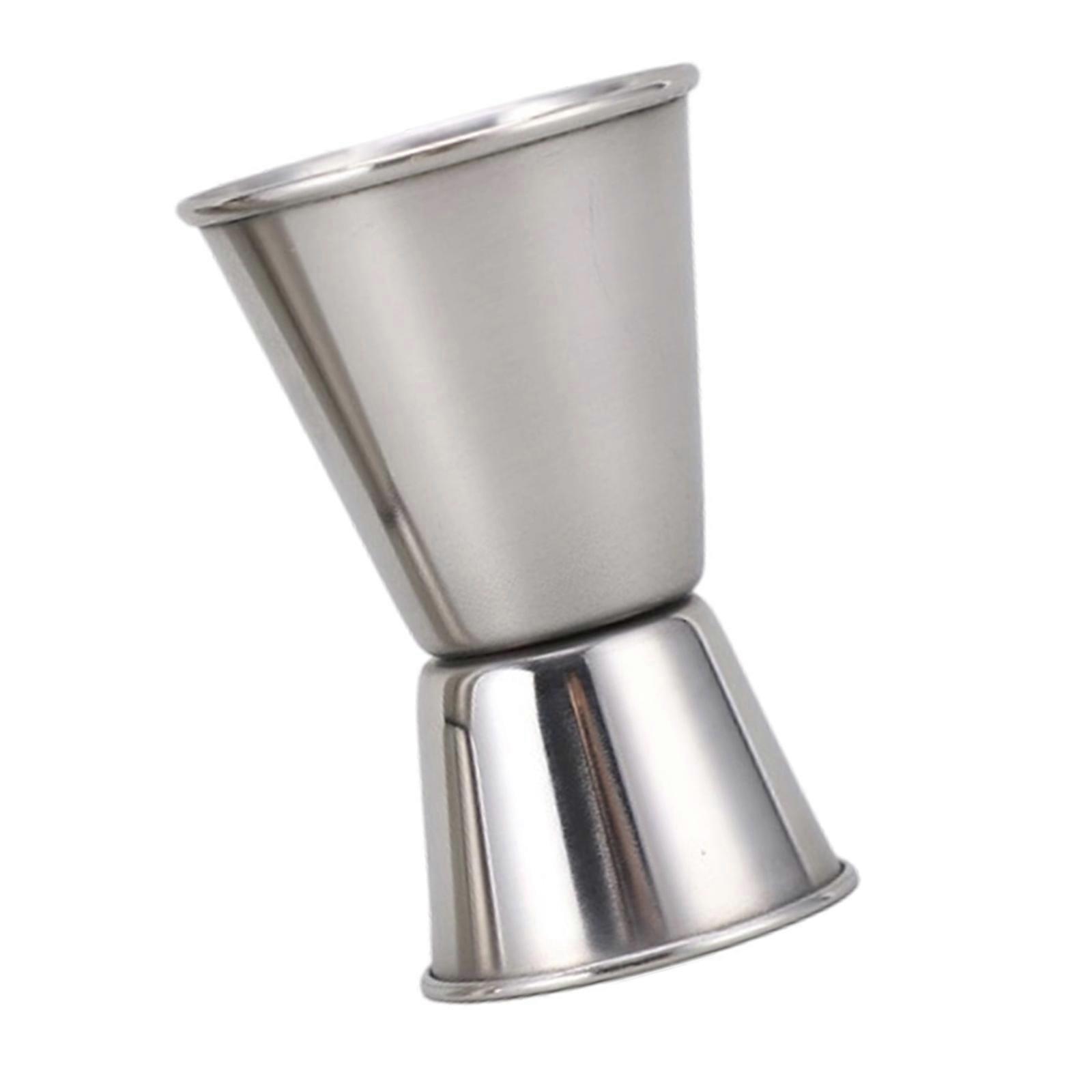 Double Capacity Nonrust Steel Measuring Cup 15ml and 30ml with Ergonomic Rolled Brim for Accurate Mixing Tasks Multicolor