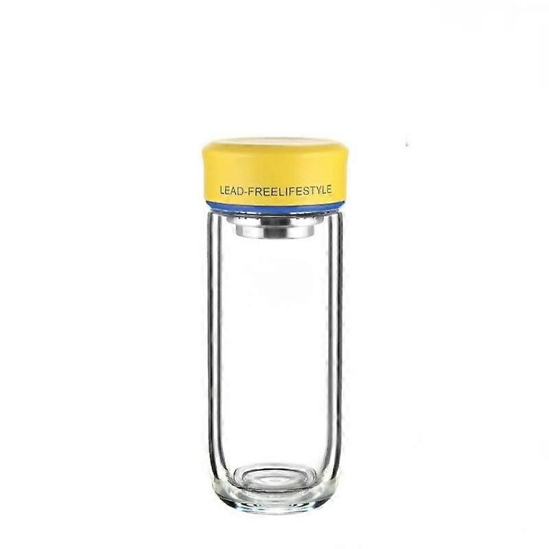 320ML Premium Borosilicate Glass Cup - Double-Walled Insulated Tumbler with Leak-Proof Lid, Multiple Colors, Heat Resistant for Hot/Cold Dri