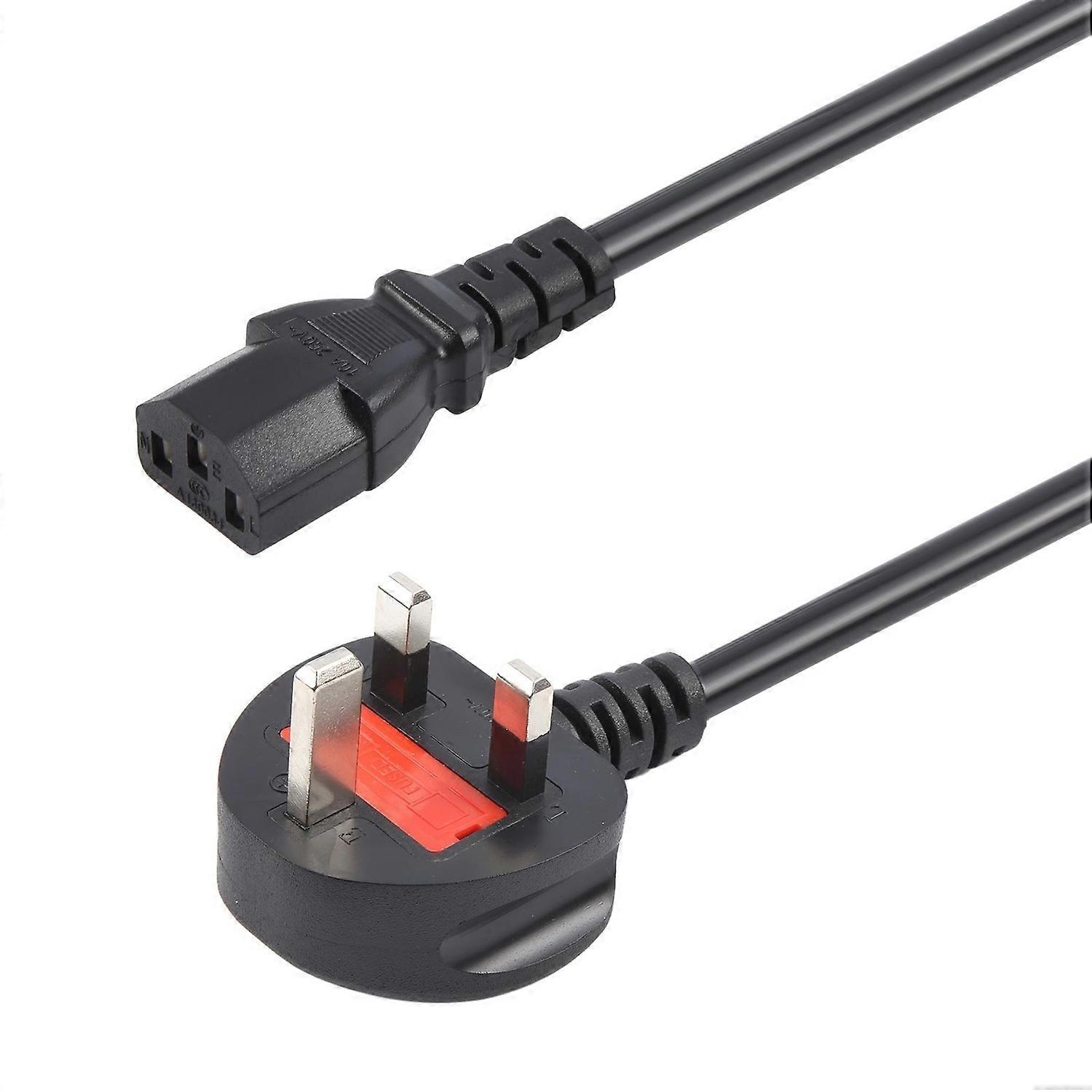 Big UK Plug 3 Pin Power Cord 0.5 Square 1.8m