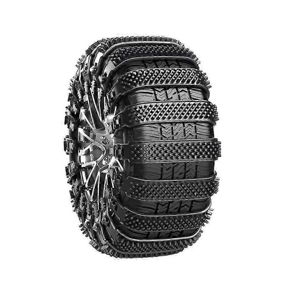 2025 Reusable Anti Snow Chains, Universal Adjustable Non-Slip Zip Tie Tire Chain