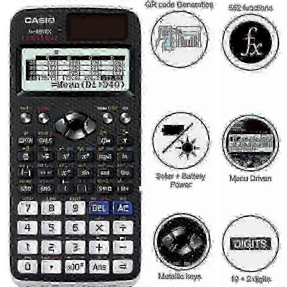 FX-991EX Scientific Calculator with Natural Display for Advanced Maths and Engineering Studies