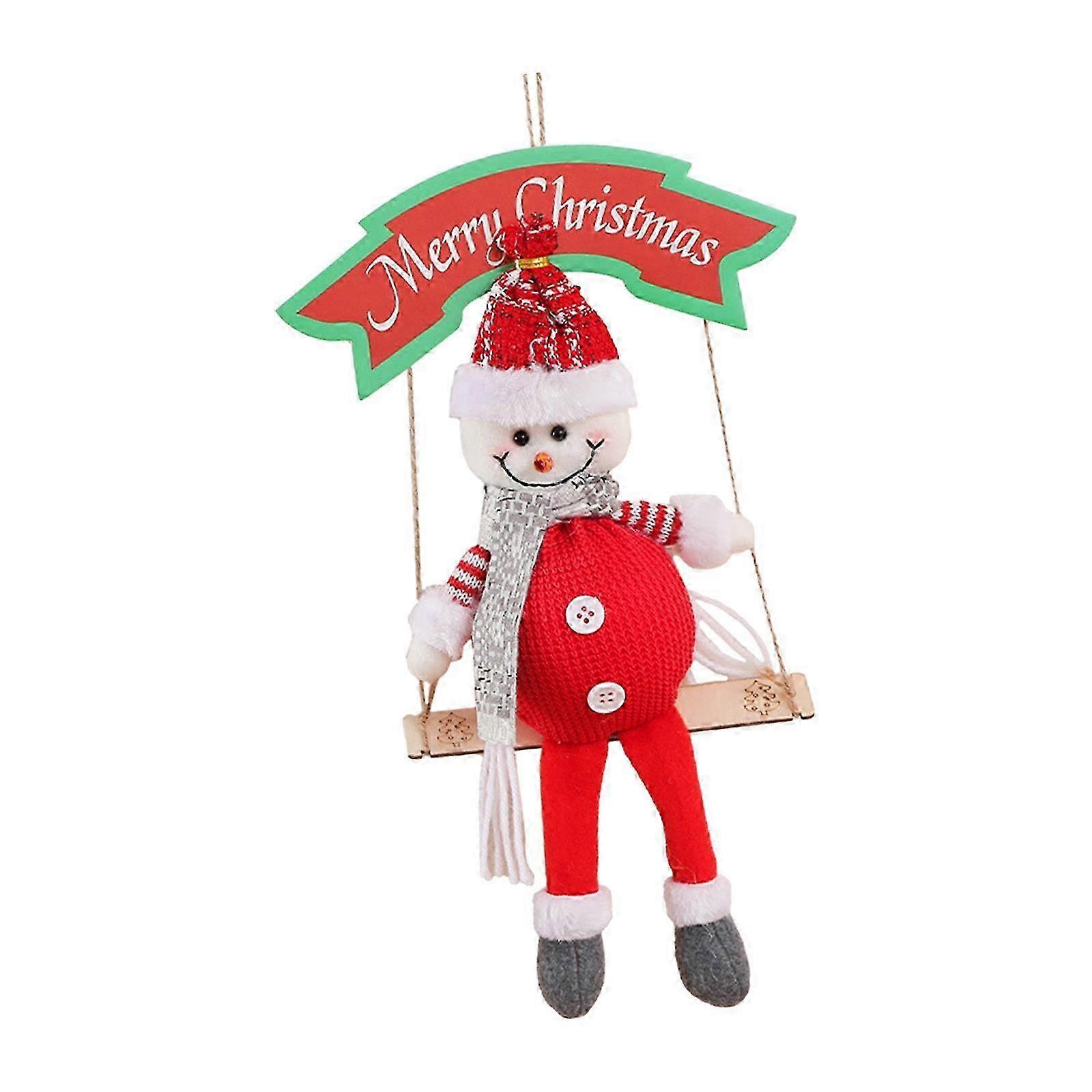 Xmas Plush Doll for Tree Decor - Soft Swing Hanging Craft Ornament