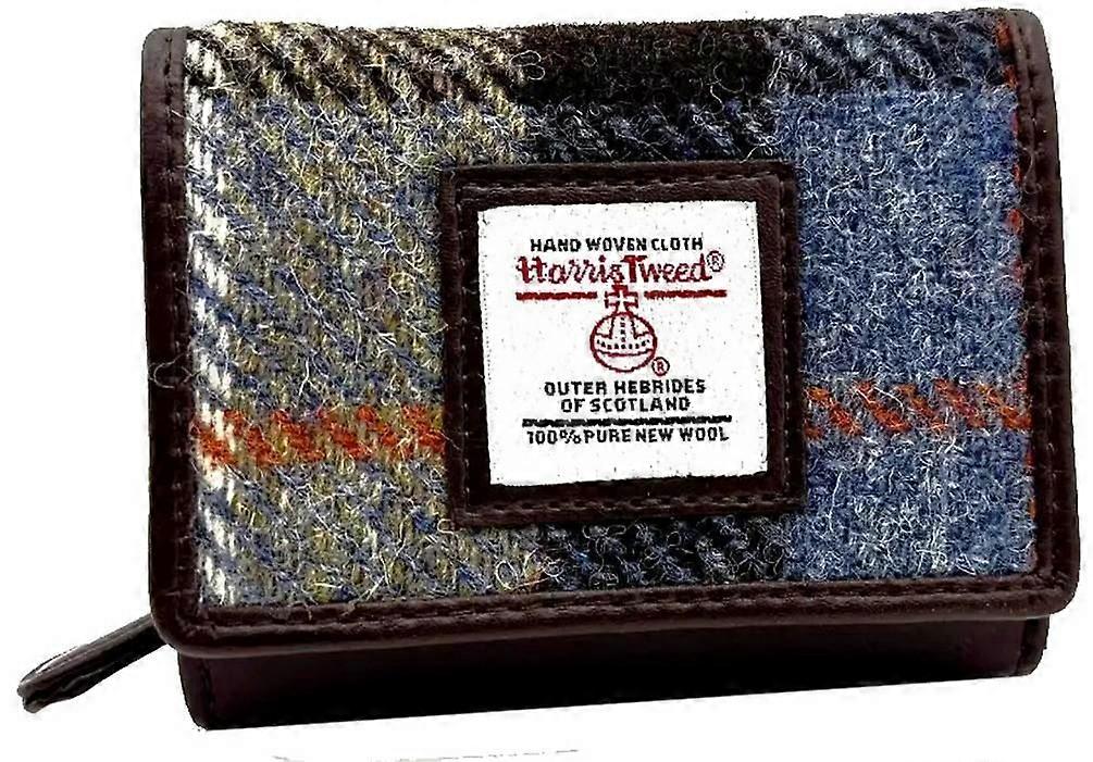 Maccessori Harris Tweed Trifold Purse - Brown/Grey