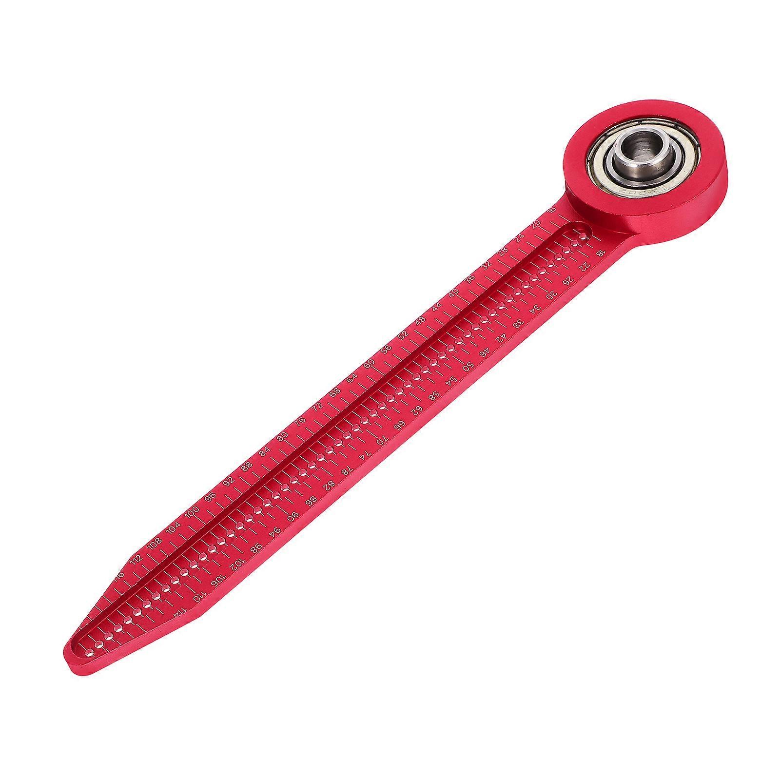 Woodworking Compass Mini Ruler For Engineering Designers 14.60X2.80X1.1CM Red Concentric 1Pack