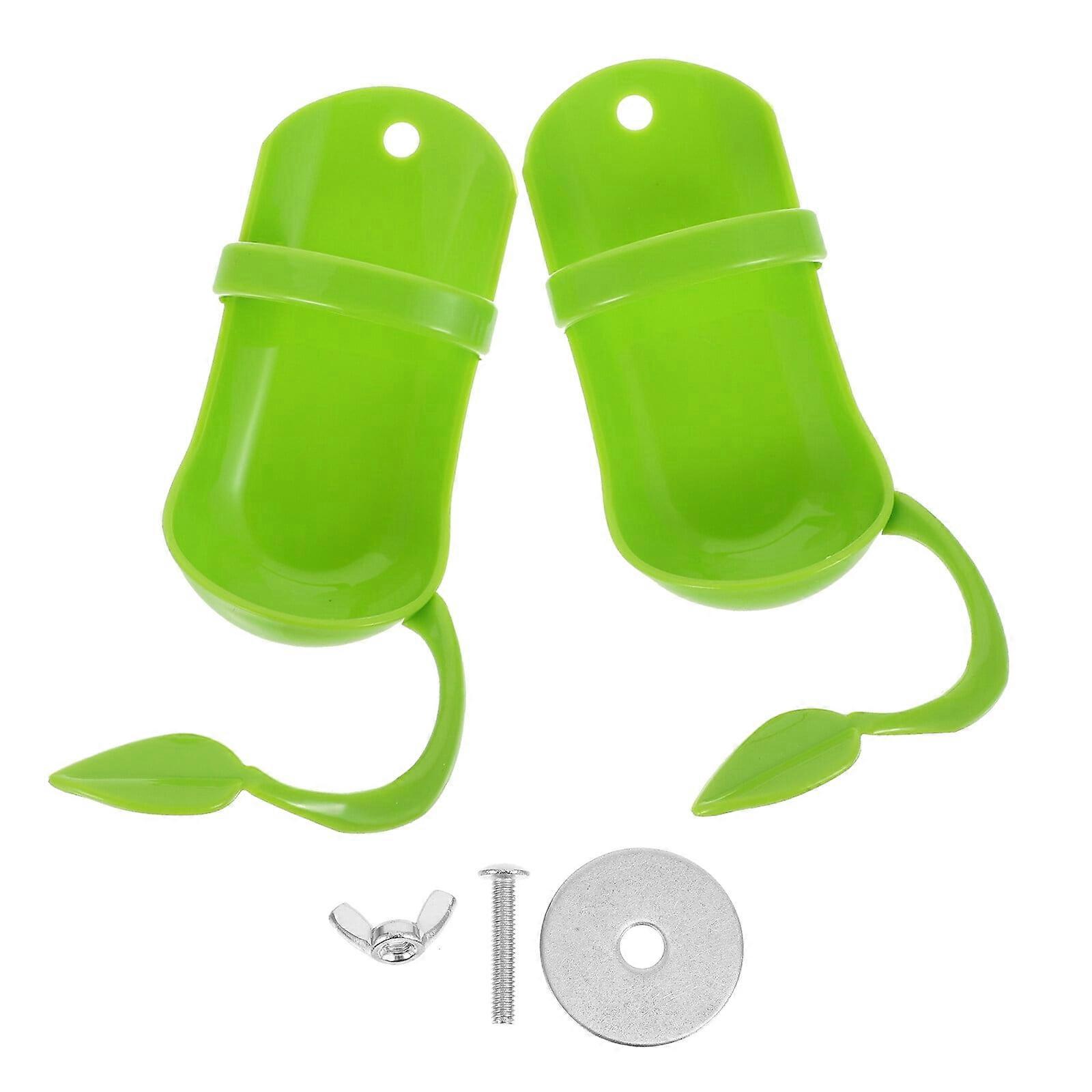 2 Pcs Parrot Birds Cuttlefish Skeleton Standing Rod Vegetable Fruit Racks