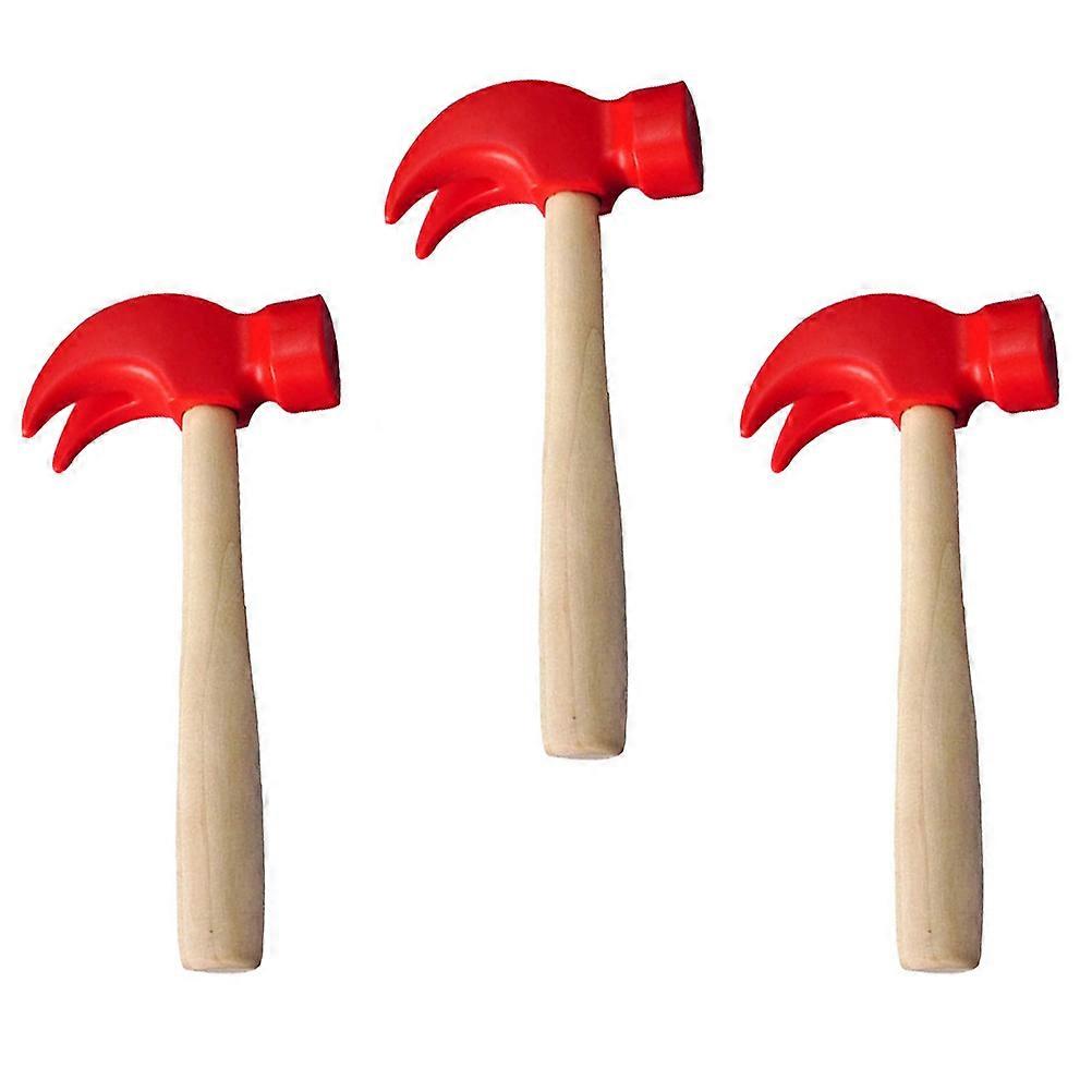 Children Wooden Hammer Toy for Simulation Maintenance 3Pcs Set