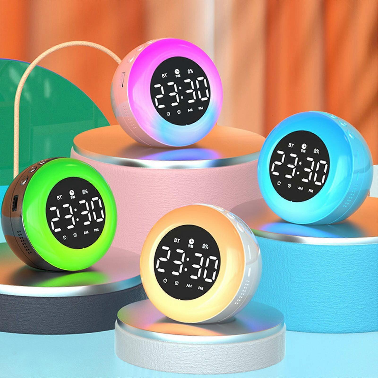 Viflosae LED Alarm Clock with Calendar, Temp & Adjustable Brightness - Compatible with Bedroom Desk Use