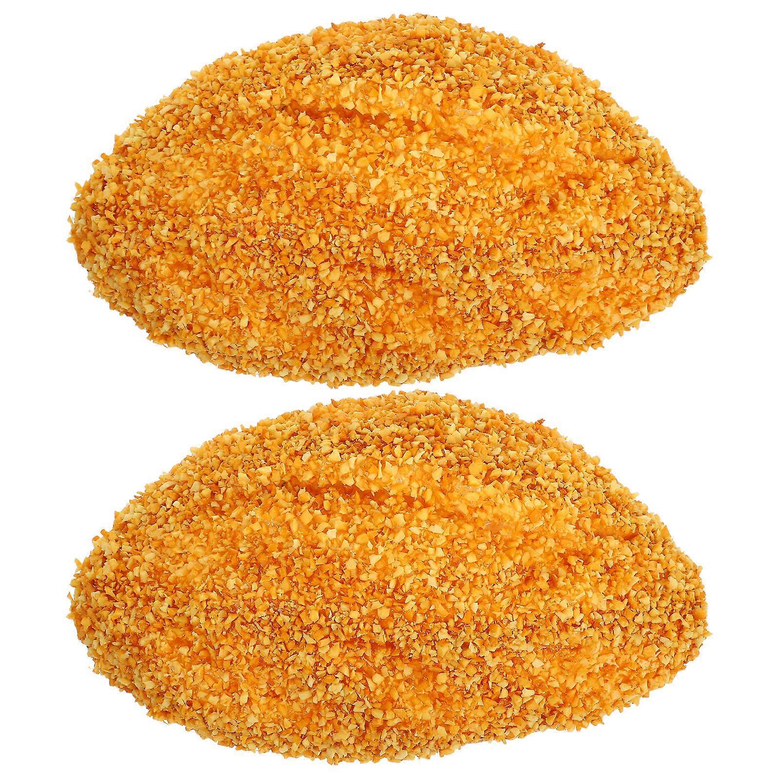 Realistic Food Bread Artificial Bread for Decoration 2Pcs Orange PU Model