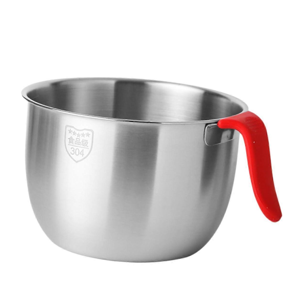 Stainless Steel Mixing Bowl with Handle, Large Capacity for Cooking, Baking, Salads and Eggs