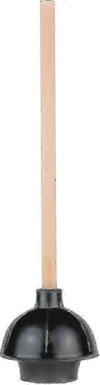 Double thrust force cup plunger for commercial toilet drain