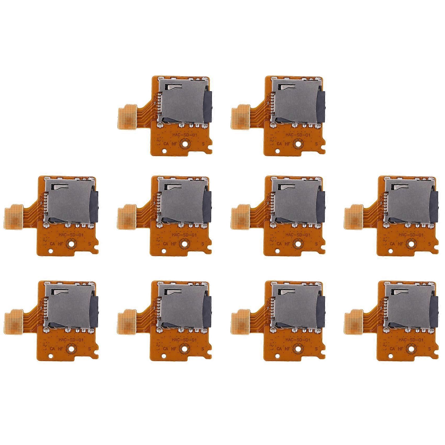 10X Micro-SD TF Card Slot Socket Board Replacement for Nintendo Switch Game Console Card Reader Slot Socket