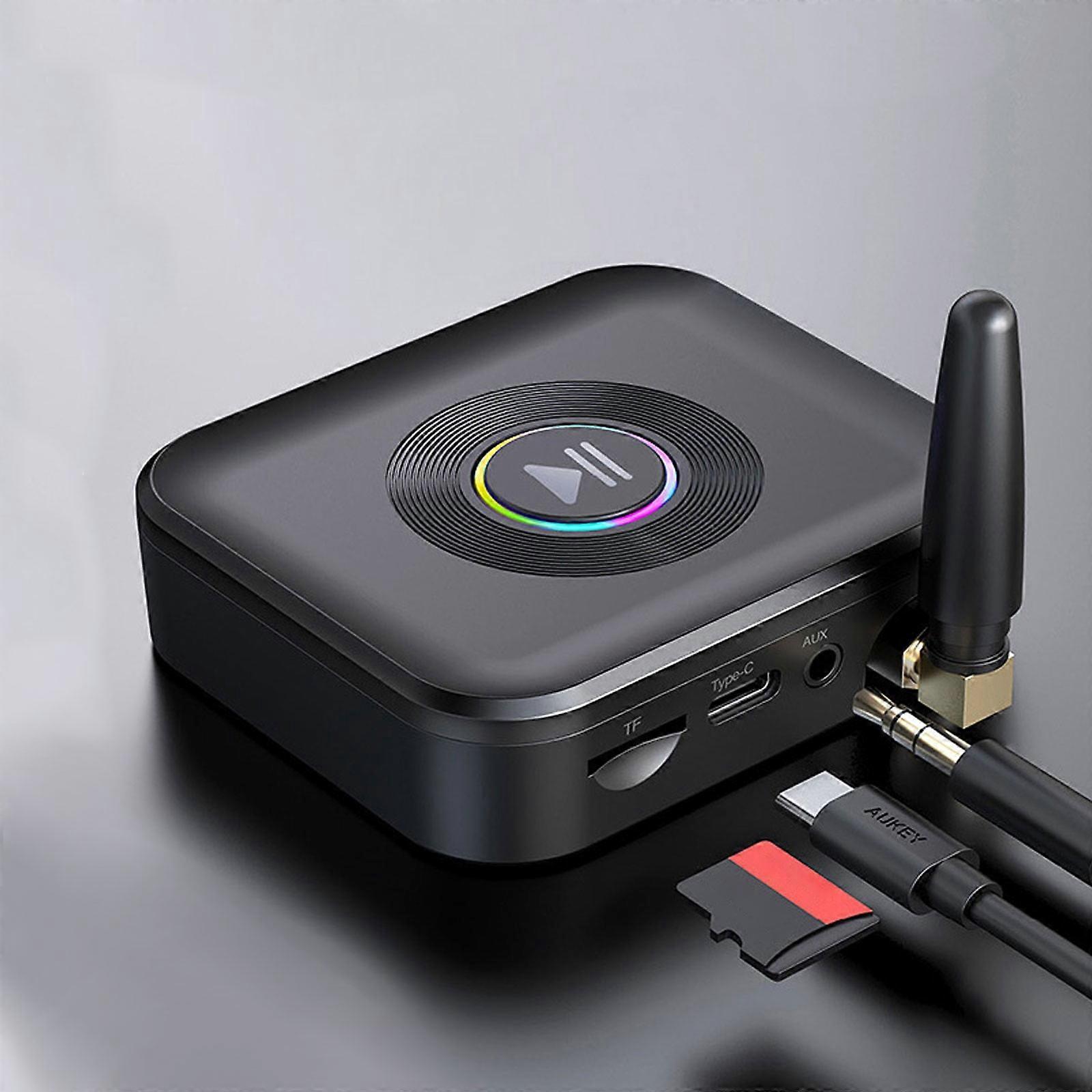 lulshou Bluetooth Speaker, Wireless Car Hands-free, Power Amplifier with Cassette Antenna, 3.5mm Audio Receiver, compatible with aux devices